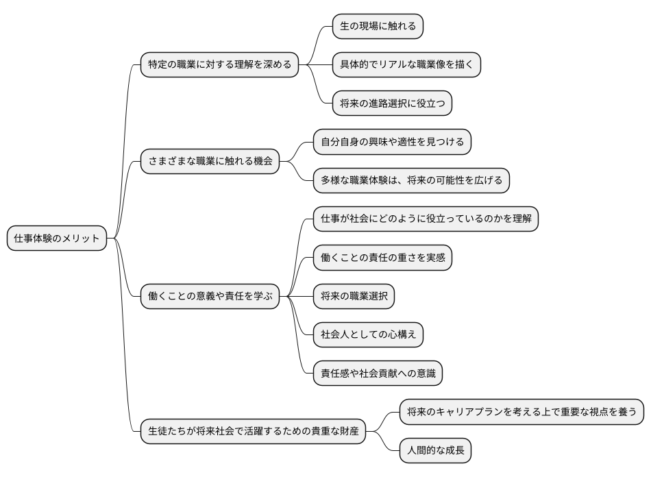 仕事体験の効果